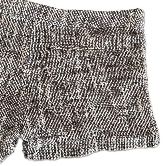 Joie cotton shorts tweed-like knit soft fabric grey/white size 10 - Picture 4 of 7